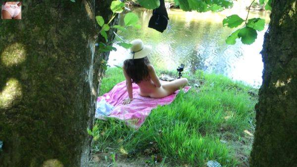 Solo Girl Exhibiting Outdoor At The River - voyeurhit.com on freevids.org