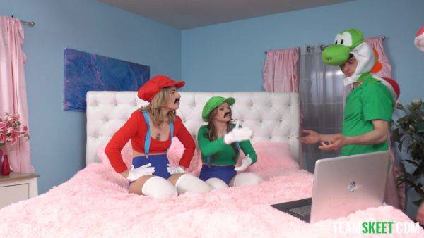 Mario Bros role play perversions lead teen sluts to insane sex - xbabe.com on freevids.org