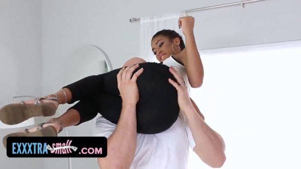 Kendall Woods takes on a massive white cock like a petite ebony slut - sexu.com on freevids.org