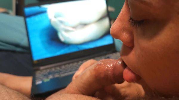 Watching My Porn While Giving Handjob - hclips.com on freevids.org