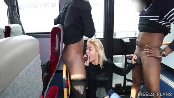 Pretty Serbian Blonde Unexpectedly Meets 2 Strangers Who Fuck Her On A Bus And Dp At The Hotel! - Cherry Kiss - hclips.com - Serbia on freevids.org