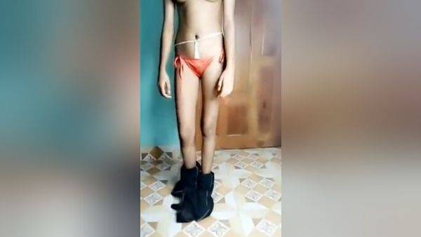 18 Years In Bangladeshi Hot Sexy Slim Girl Stiping For You - desi-porntube.com - India on freevids.org