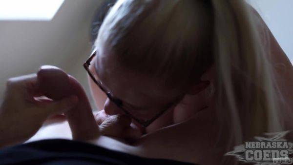 Pov Blowjob Between The Scenes With Sexy Young Mia She Loves Licking Balls And Swallowing Cum - hotmovs.com on freevids.org