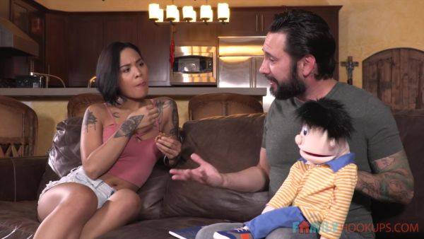 Aroused Asian shows off nude and slutty in great lust for the man's dick in both holes - xbabe.com on freevids.org