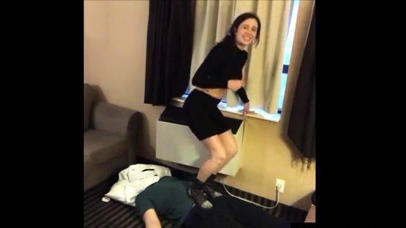 Busty brunette foot fetish and footjob in nylons - drtuber.com on freevids.org