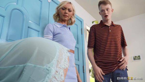 Dashing Cherie DeVille gives the young man her and Chloe Temple's pussy - anysex.com on freevids.org