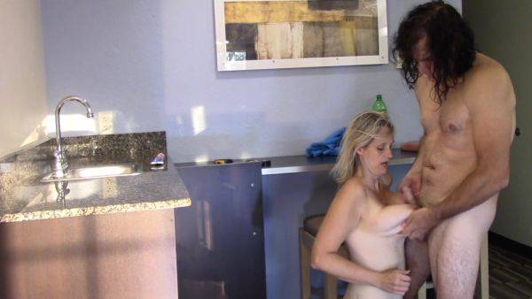 Milf Fucked In Kitchen Tit Fuck Cumshot On Her Boobs - hclips.com on freevids.org