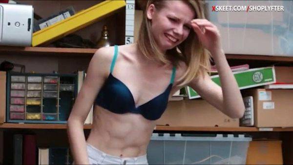 Catarina Petrov gets caught stealing goods & gets her tight pussy drilled in LP office - sexu.com on freevids.org