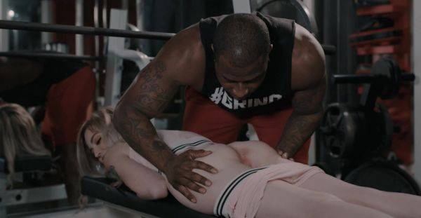 Black lover tries p***e pussy at the gym in remarkable interracial - alphaporno.com on freevids.org