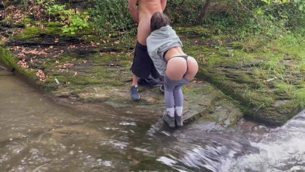 Hot Hiker Gets Fucked In The Woods By The River! - hclips.com on freevids.org