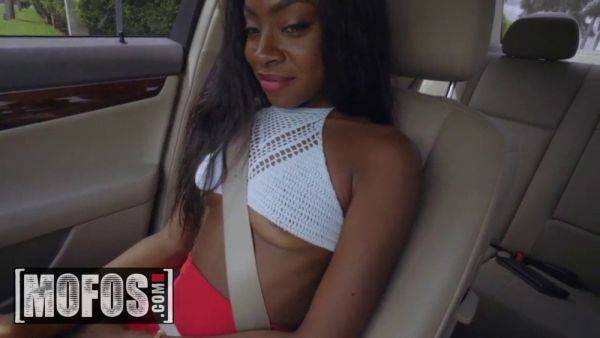 Anne Amari's driving test turns into a wild fuck fest with her huge ebony boobs bouncing - sexu.com on freevids.org