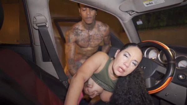 A Personal Favorite Of Mine - tattooed ghetto ebony mom fucked outdoors in car - big black tits - xtits.com on freevids.org