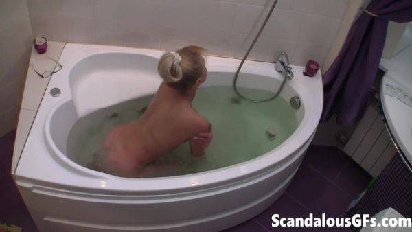 My naughty GF enjoying a refreshing moment naked in the bathtub - hotmovs.com on freevids.org