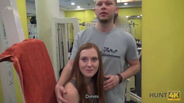 Redhead teen in palestra indulges in a wild POV blowjob with a hung dude - sexu.com on freevids.org