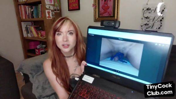 SPH solo babe with coloredhair talks dirty about small dicks - hotmovs.com - Britain on freevids.org