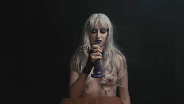 Witchy Goth Teen Conjures And Rides Ejaculating Galactic Dildo - upornia.com on freevids.org