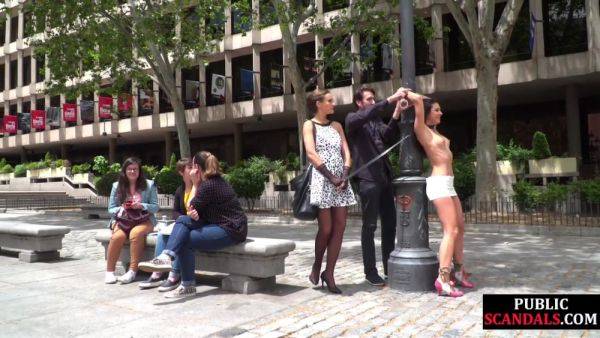 Bdsm Public Babe Humiliated Outdoor By Master And Domin - videohdzog.com on freevids.org