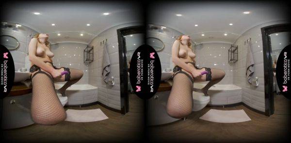 Candy Red bathroom - solo masturbation in POV VR with toy - xhand.com on freevids.org