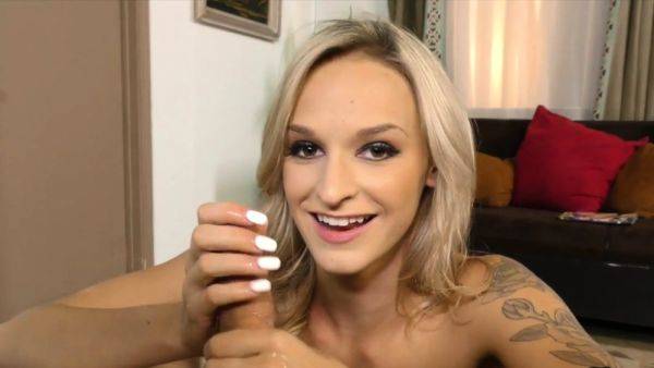 Handjob POV inked GF gives dirty talk HJ - drtuber.com on freevids.org
