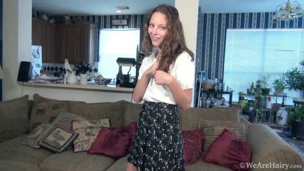 Penelope Jones Casually Gets Naked on a Sofa in Lingerie - porntry.com on freevids.org