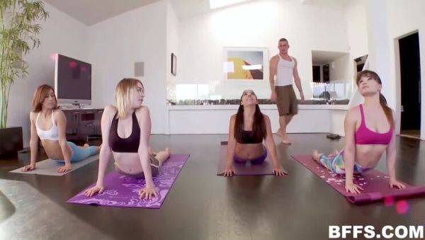 Steamy Sly Yoga - Jasmine Summers, Demi Lopez, and Alison Rey - porntry.com on freevids.org