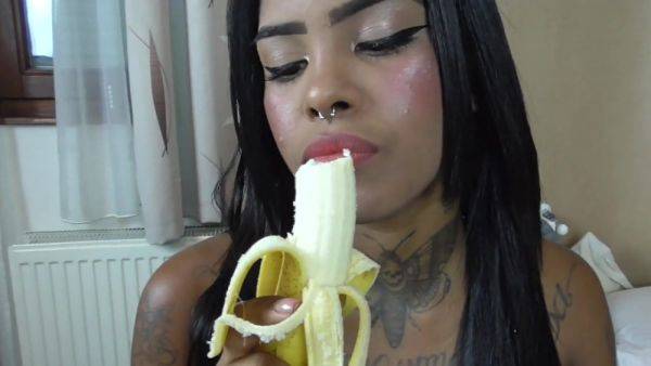 Ebony Teen Banana Eating - SoloAustria - hotmovs.com on freevids.org