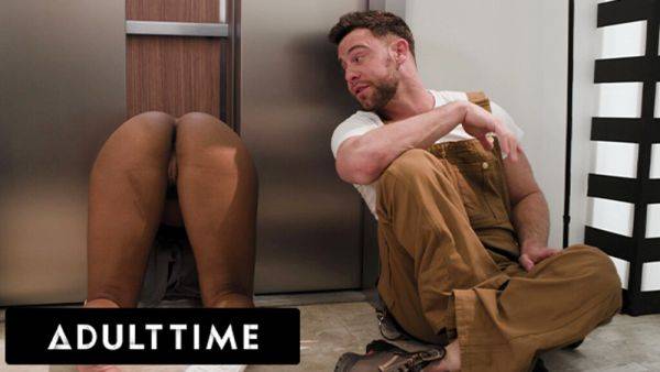 ADULT TIME - Pervy Maintenance Man Fucks August Skye While She's STUCK IN THE ELEVATOR! - txxx.com on freevids.org