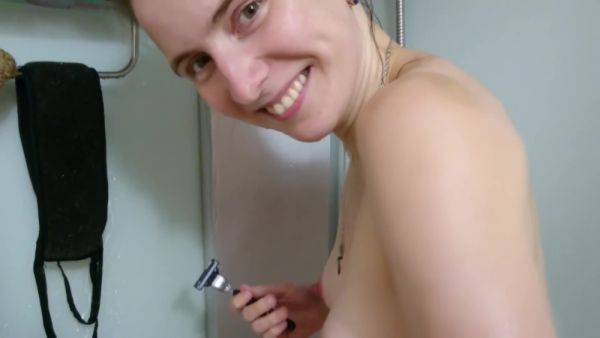 Shaving My Legs Ass And Pussy With Foam In Shower - hclips.com on freevids.org