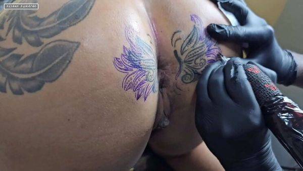 Big Booty Milf Gets Bigger Tattoo And Creamy Fuck - xxxfiles.com on freevids.org