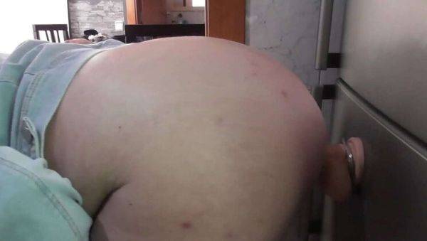 Hot Hispanic Big Ass Sister Plays with Huge Dildo in Kitchen - xxxfiles.com on freevids.org