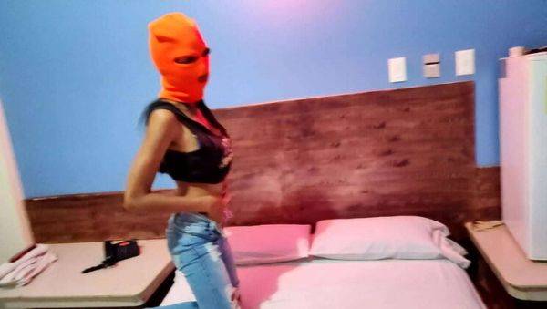 Brunette Stepsis Gets Wild on Halloween Night - porntry.com on freevids.org