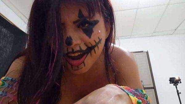 Horny Stepsister Proposes Wild Halloween Sex to Her Lucky Stepbrother - porntry.com on freevids.org