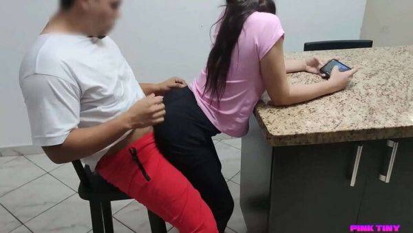 Naughty Teen Sits on My Lap and Plays with My Phone Until She Gets too Active - porntry.com on freevids.org