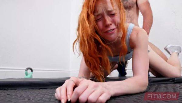 Fitness redhead ends up servicing big cock - anysex.com on freevids.org