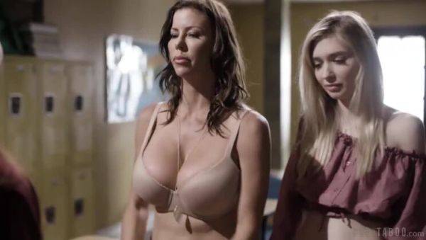 Big Tit Teacher Threesome: Kendra James, Alexis Fawx & Mackenzie Moss - porntry.com on freevids.org