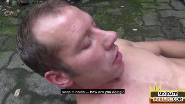 Facial mature slut 3some fucked outdoor on public place - hotmovs.com on freevids.org