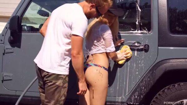 Goldie's Bubble Butt Car Wash - Creampie with Ryan Madison - veryfreeporn.com on freevids.org