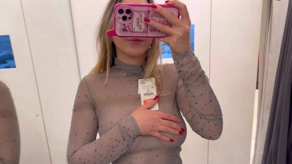 See Through Dresses Try On Haul In The Changing Room 18+ - upornia.com on freevids.org