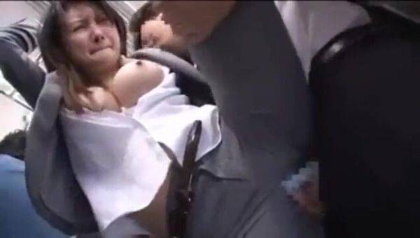 She takes out her tits, rubs them, gives her a hand job, and cums inside her. - senzuri.tube on freevids.org