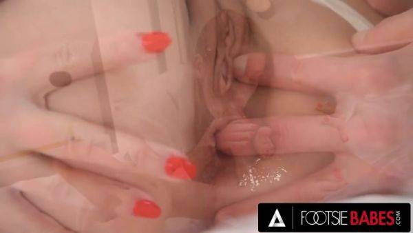 FOOTSIE BABES - Sexy Girl Alexis Crystal Gets Her Ass Banged By A Foot Worshiper - hotmovs.com on freevids.org
