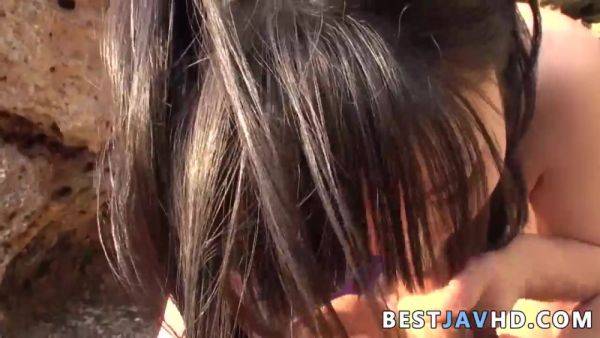 Megumi Haruka performs oral bang-out on a male partner, using her throat to gusto his genitals. - txxx.com - Japan on freevids.org