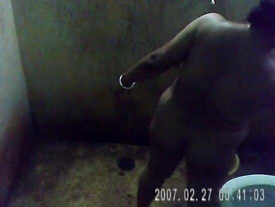 Mature Indian Bengali Bath captured in bathroom by nephew - voyeurhit.com - India on freevids.org