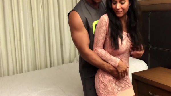 Horny Latin Couple Got Sex In The Shower While Plumber Watches Trough The Door - upornia.com on freevids.org