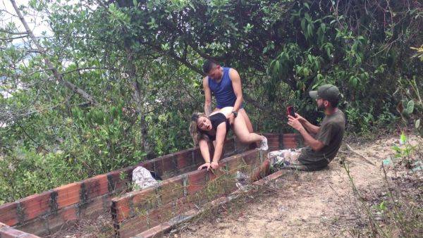 Boy Records Us While We Fuck In The Mountains - videomanysex.com on freevids.org