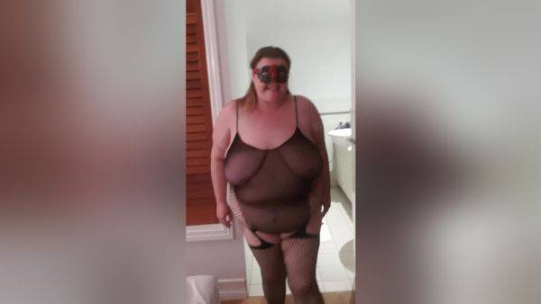 Bbw Bunny In Black With Mask - Black Mask - videomanysex.com on freevids.org