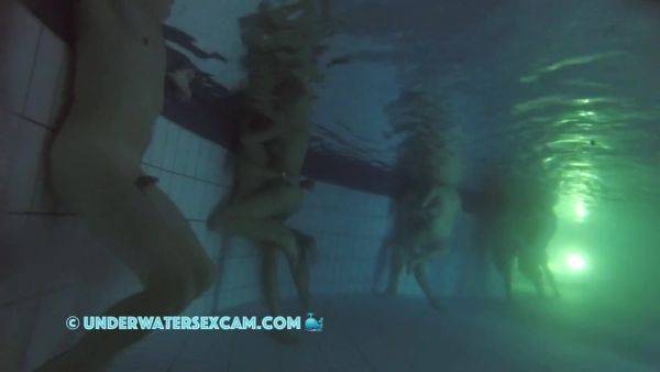 Between All The Horny People This Couple Has Real Sex Underwater In The Public Pool - hclips.com on freevids.org