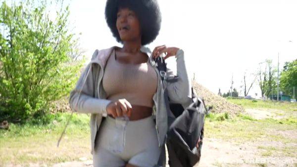 Czech Streets 152: Quickie with Cute Busty Black Girl - hotmovs.com - Czech Republic on freevids.org