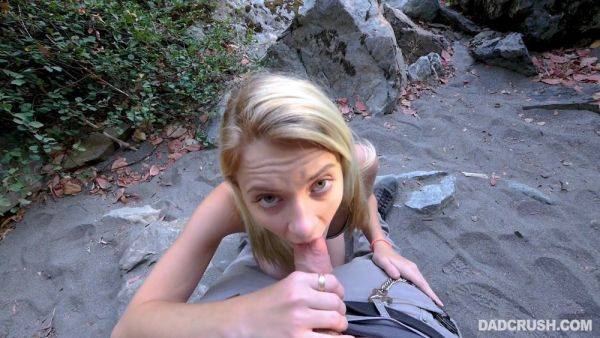 Cute blonde handles dick in priceless outdoor POV - xbabe.com on freevids.org