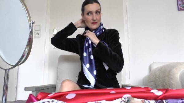 5 New Satin Scarves - upornia.com - Germany on freevids.org