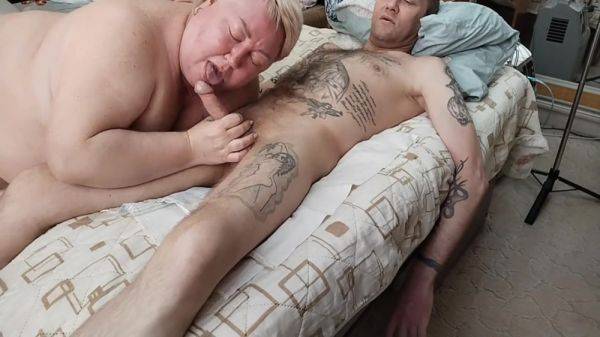 Stepmother-in-law Massages A Penis With Her Hands Makes A Deep Blowjob And Gets A Big Cumshot - upornia.com - Russia on freevids.org